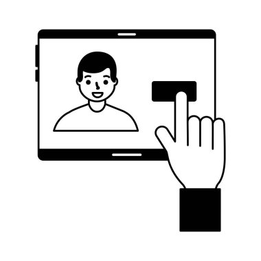 Adam yüz tarama biyometrik dijital teknoloji