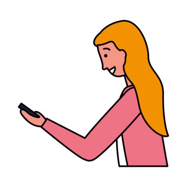 cep telefonu cihazı kullanan kadın