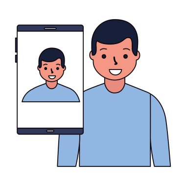 Adam yüz tarama biyometrik dijital teknoloji