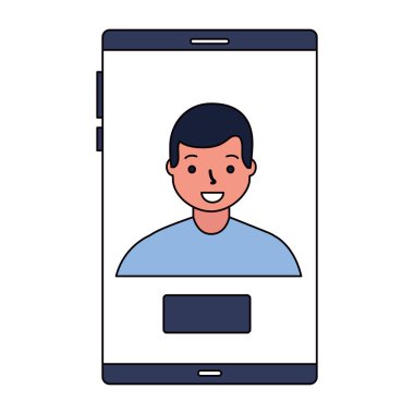 adam ekran mobil düğmesini