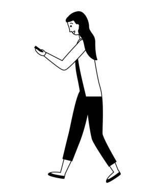 cep telefonu cihazı kullanan kadın