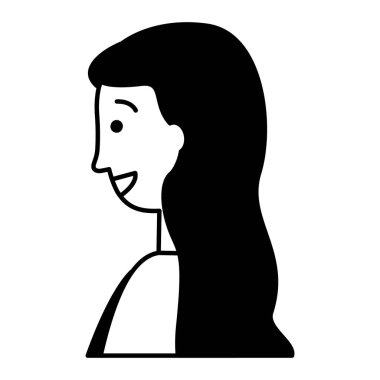 portre kadın karakter beyaz arka plan üzerinde