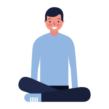 çapraz ayaklı oturan adam