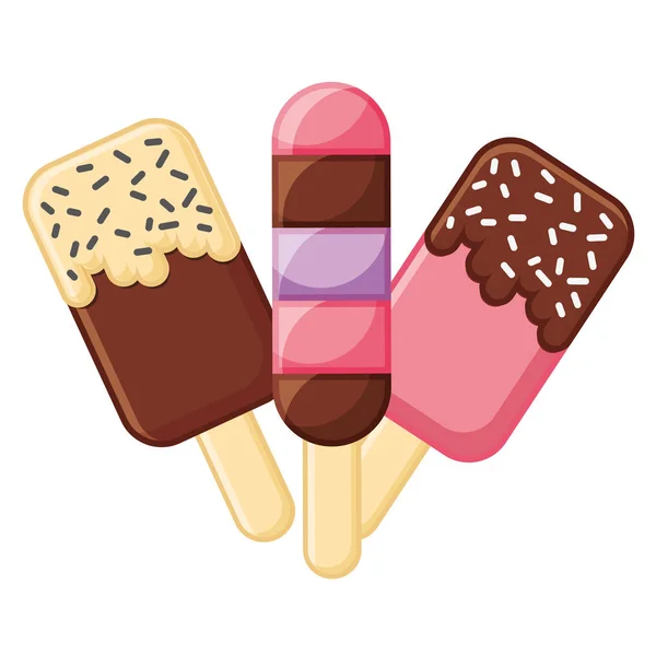 Мороженое с фруктовым мороженым — стоковый вектор
