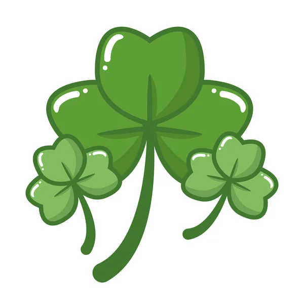 Trébol Hojas Feliz Patricks Día Vector Ilustración — Archivo Imágenes Vectoriales