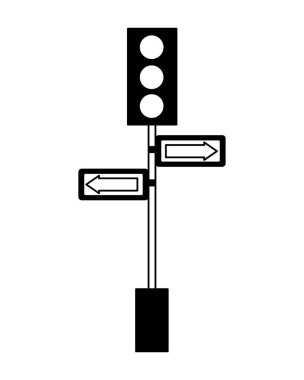 trafik ışıkları kutup okları sinyal