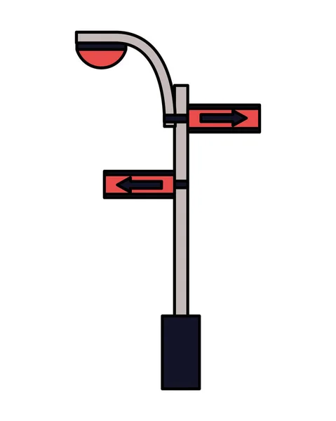交通灯柱和信号箭头 — 图库矢量图片