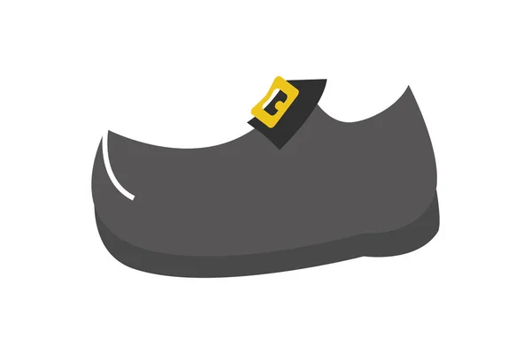 Zapato con hebilla dorada — Vector de stock