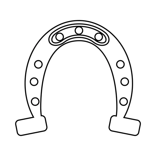 Horseshoe op witte achtergrond — Stockvector