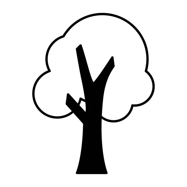 Natura albero su sfondo bianco — Vettoriale Stock