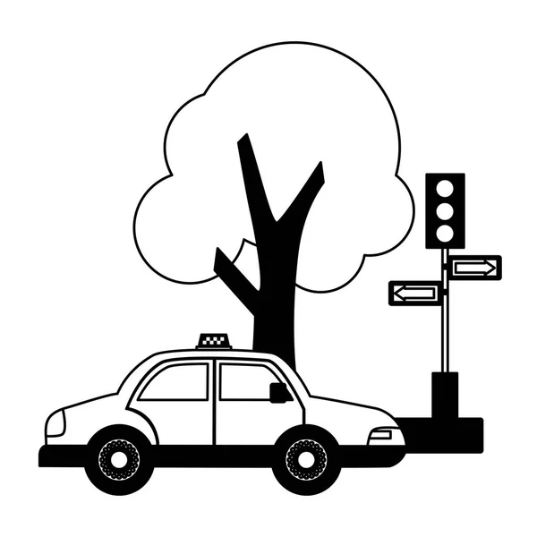 Flechas de semáforo de servicio de taxi — Archivo Imágenes Vectoriales