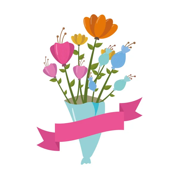 花束の花飾り — ストックベクタ