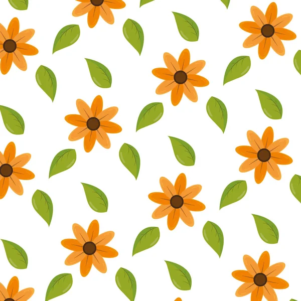 Flores decoración naturaleza — Vector de stock