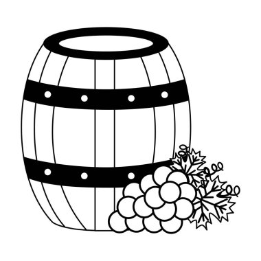 Ahşap varil demet taze üzüm