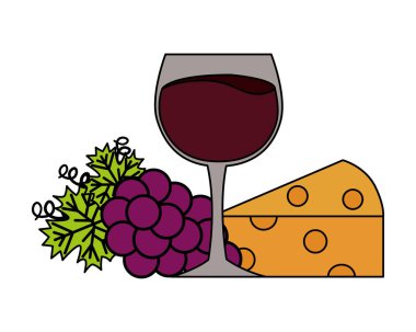 şarap Kupası peynir grup üzüm