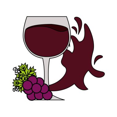 şarap Kupası Grup taze üzüm sıçrama