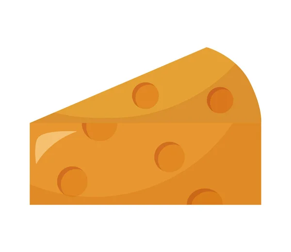 Fresh slice cheese — Stock Vector