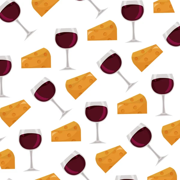 Κύπελλο φόντο κρασί και τυρί — Διανυσματικό Αρχείο