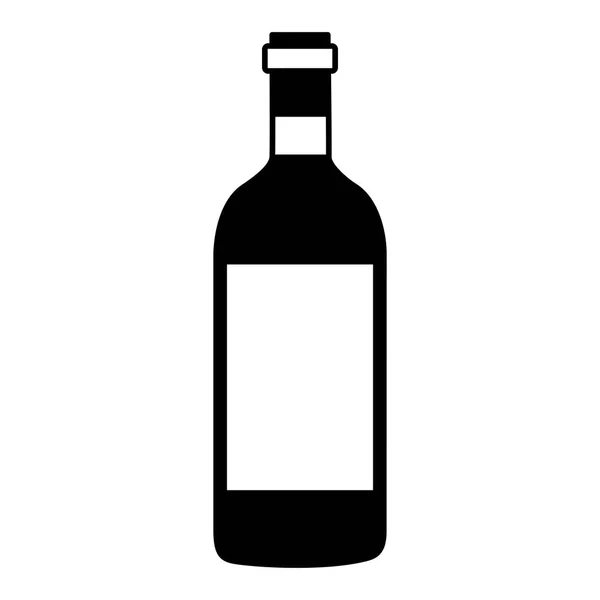 Botella de vino corcho — Vector de stock