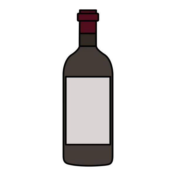 Botella de vino corcho — Vector de stock