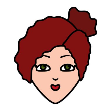 Beyaz arka planda kadın yüzü