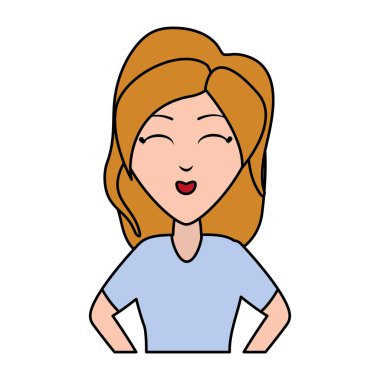 Beyaz arka planda kadın yüzü