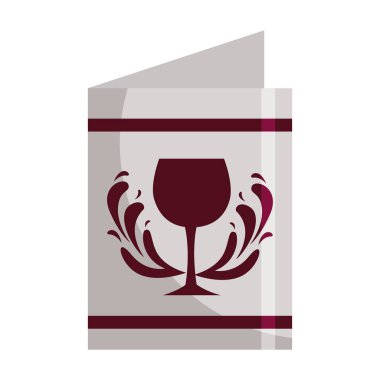 Restoran menü şarap bardak içecek