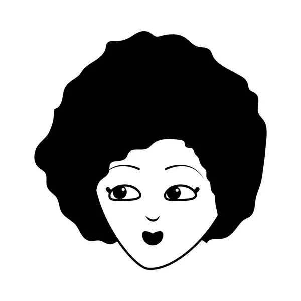 Femme visage sur fond blanc — Image vectorielle
