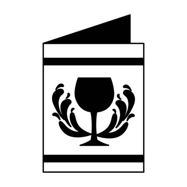 Restoran menü şarap bardak içecek