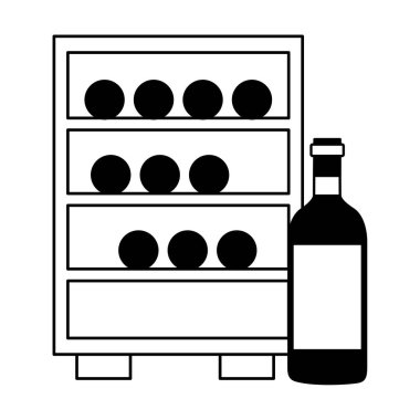 buzdolabı şarap şişeleri ile