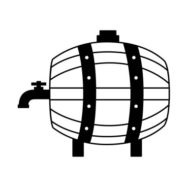 Çeşmeli tahta fıçı