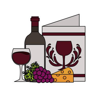 şarap şişesi restoran menü peynir üzüm Kupası