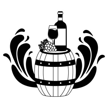 şarap şişesi Kupası varil üzüm sıçraması