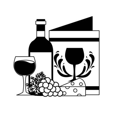 şarap şişesi restoran menü peynir üzüm Kupası