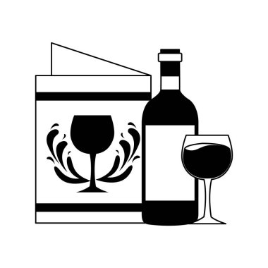 şarap şişesi Kupası ve menü