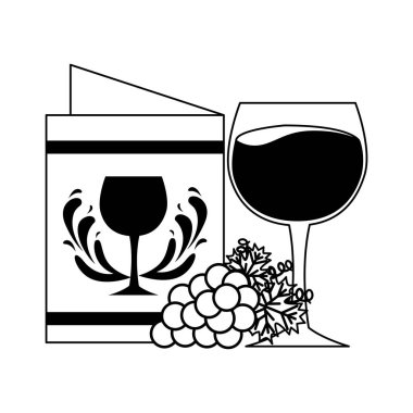 şarap Kupası üzüm ve restoran menü