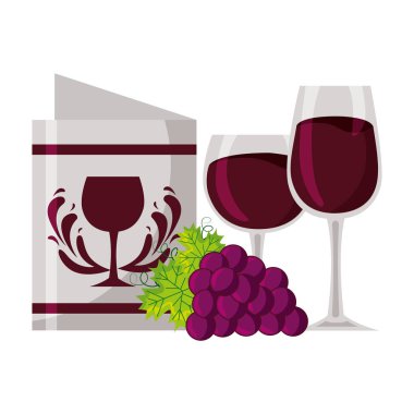 üzüm ve restoran menü şarap cam bardaklar