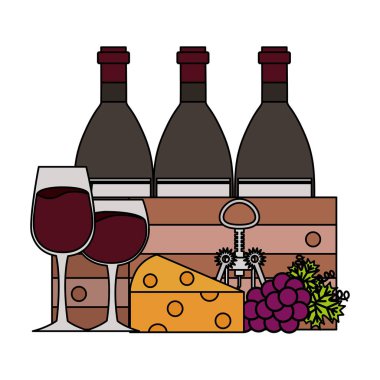 Cam bardak şarap şişe