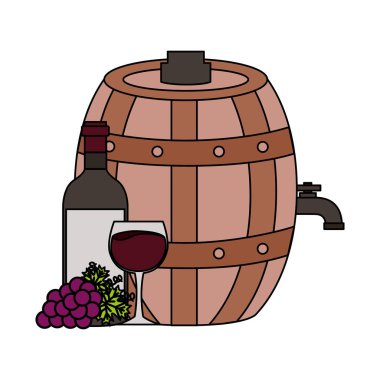 şarap şişesi Kupası üzüm varil