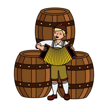 Akordeon varil ile Bavyera adam