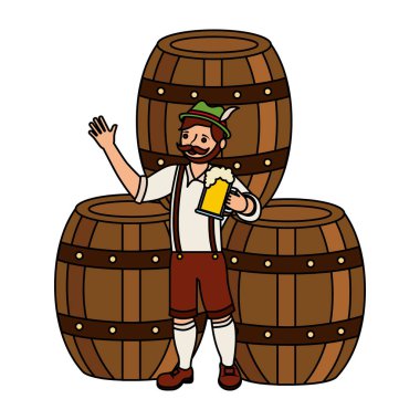 Bavyera bira fıçısı adamla