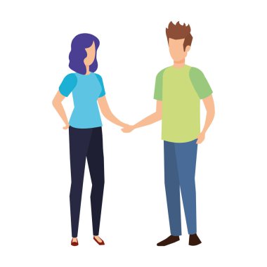 Çift avatar karakter simgeler