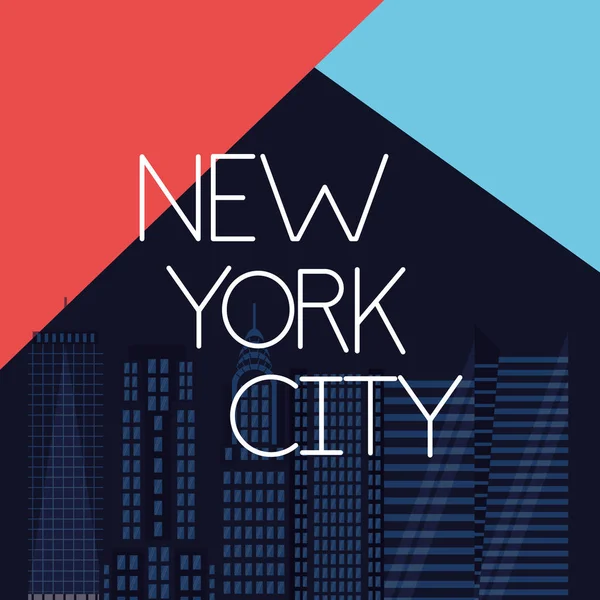 Tarjeta de ciudad de Nueva York — Archivo Imágenes Vectoriales