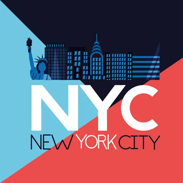 Tarjeta de ciudad de Nueva York — Vector de stock