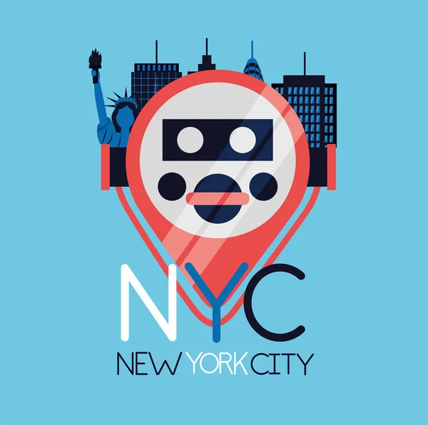 New York City Card — Stockvector