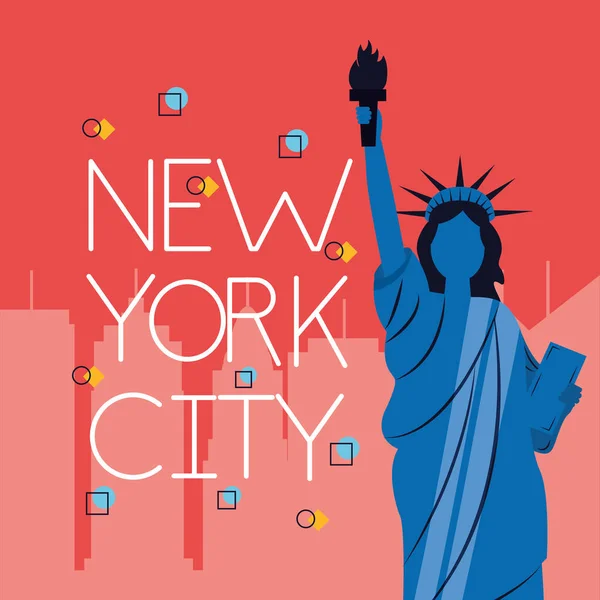 stock vector new york city card