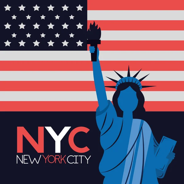 Tarjeta de ciudad de Nueva York — Vector de stock