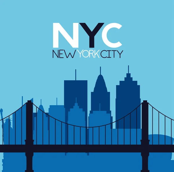 Tarjeta de ciudad de Nueva York — Vector de stock