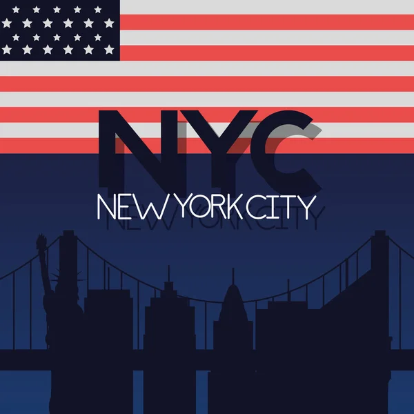 Amerikaanse stad new york vlag — Stockvector