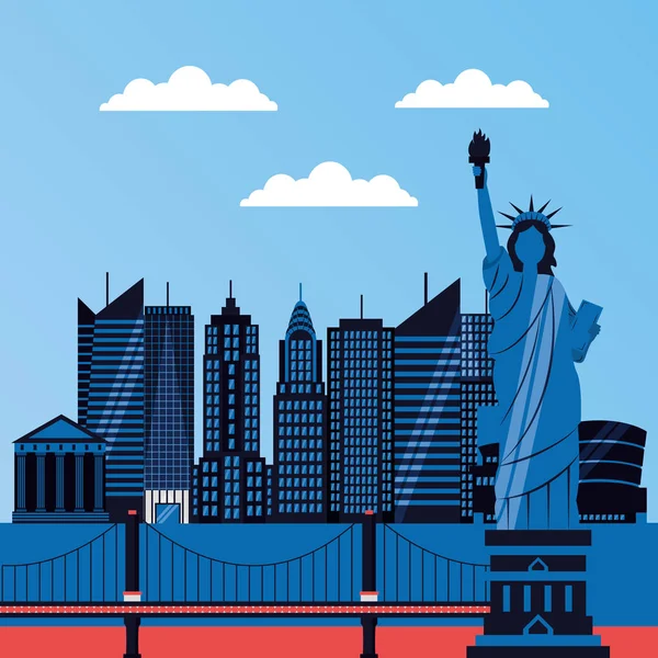 New York város — Stock Vector